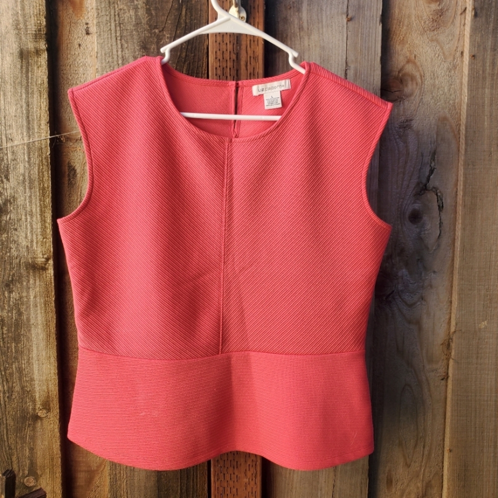 Liz Claiborne Coral PlePlum Top
